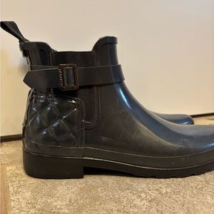 Stylish Black Ankle Rain Boots